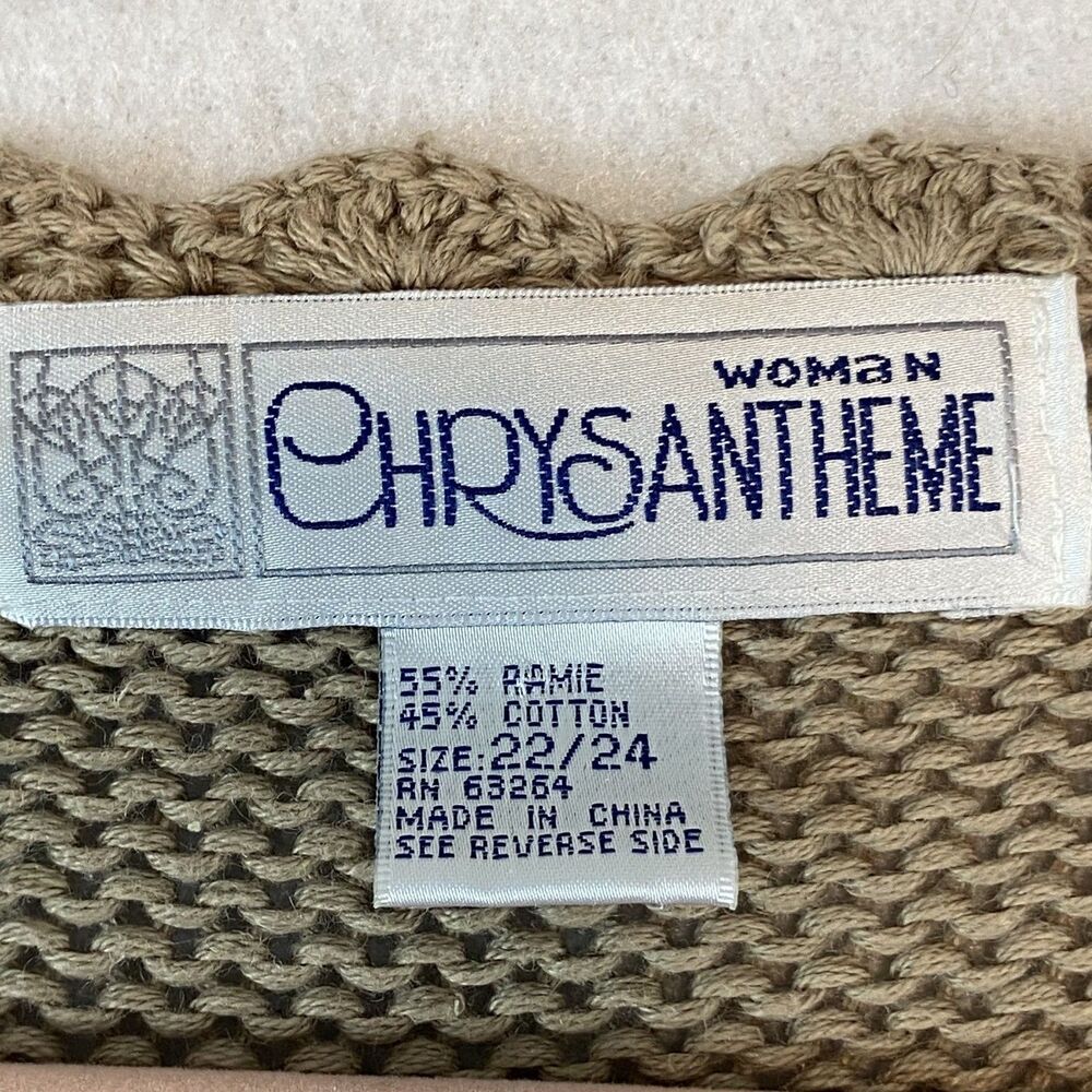 Vintage-Inspired Floral Knit Crewneck Sweater - Beige - Picture 4 of 6